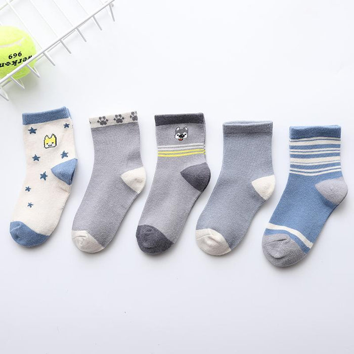 5 Pairs Infant Cotton Mesh Cute Newborn Casual Socks For Boys Girls Durable Comfortable Sock