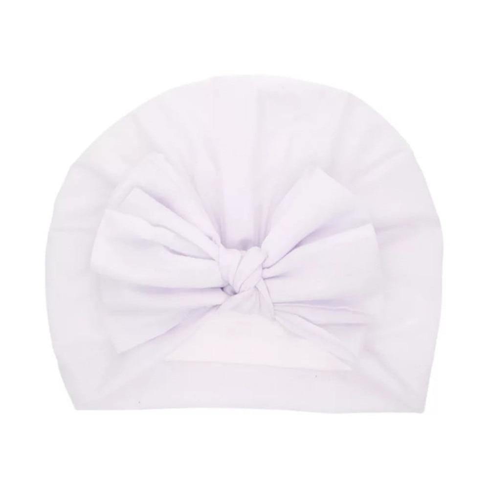 Modern Luxury Baby Girl Lovely Soft Winter Big Bow Turban Bonnet Cotton Caps For Girls Baby