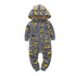 Modern High Quality Newborn Infant Baby Clothes Fleece Jumpsuit Boys Romper Hooded Jumpsuit Bear For Kids