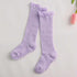 Non-slip Cotton Princess Knee High Long Skin-friendly Socks With Bow Mesh Newborn For Baby Girls