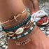 Handmade Unique Layered Gold Shell Pendant Chain Ankle Bracelet Foot Jewelry for Ladies and Women