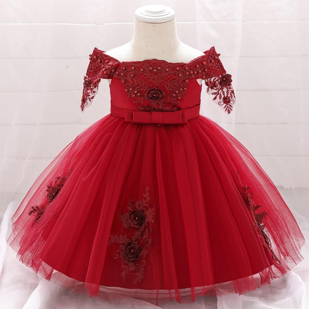 Luxury Modern Designer Toddler Baby Girl Infant Princess Lace Tutu Dress Baby Girl Wedding Dress Kids Party Dress