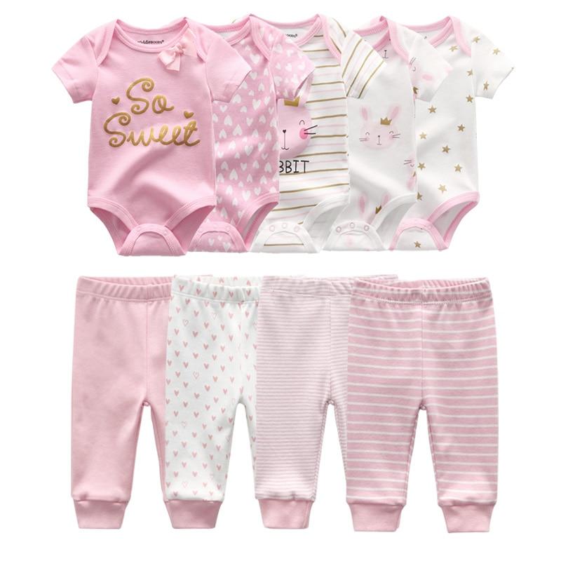 Solid Bodysuits Pants Baby Boy Clothes Clothing Sets 0-12M  Unisex Newborn Baby Pajamas Romper Jumpsuit For Boys and Girls Kids