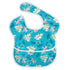 Waterproof Baby Bibs Polyester TPU Feeding Bibs Washable Baby Bibs with Food Catcher For Kids