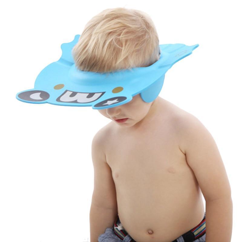 Baby Bathroom Safety Visor Hat Child Shower Cap Adjustable Soft Protect Cute Children Shampoo Safety Protection Bathroom Accessories