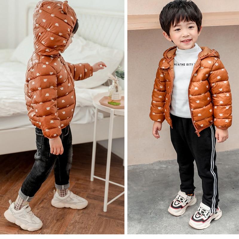 Modern Winter Baby Girls Jackets For Kids Warm Hooded Outerwear Baby Boy Jacket / Coat For Boy and Girls