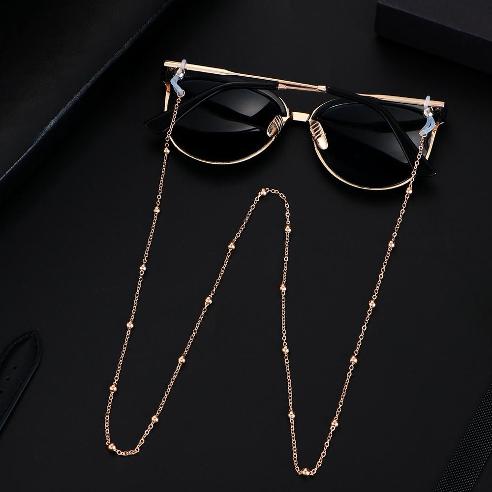 Women Pearls Sunglasses Chains Gold Eyeglasses Chains Sunglasses Holder Necklace Eyewear Accessories