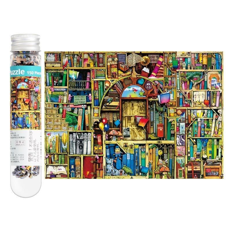 150 Piece Tube Beautiful Scenery Puzzles Toys for Children Adults Learning Education Brain Teaser Assemble Toy Games For All Generations