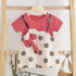 Modern Luxury Baby Girl Summer Party Clothing Cherry Dot Princess Dresses Bow Hat Outfits For Girls