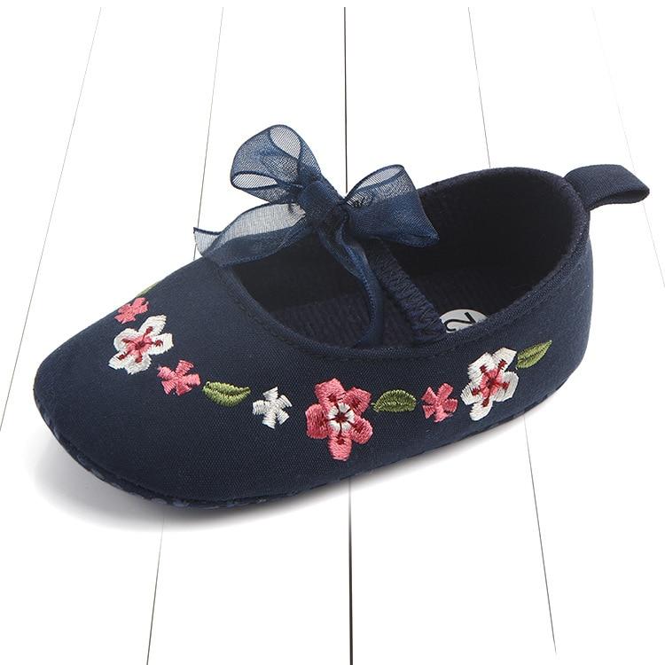 Newborn First Walkers Toddler Shoes Non-slip Baby Girls Kids Floral Shoes Princess Shoes Soft Sole Kids Toddler Infant Boots