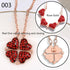 New Fashion Folding Four Clover Pendant Heart Necklaces Simple Flower Necklace for Women Birthday Jewelry