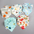 Fashion Modern 5PCS/SET Baby Triangle Double Cotton Bandana Feeding Bibs For Baby Boys/ Girls Baby Kids