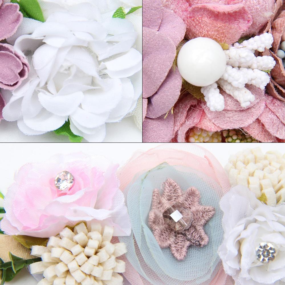 Handmade Luxury Pearl Baby Headbands Bundle Nylon Elastic  Newborn Hair Accessories for Girls Kids