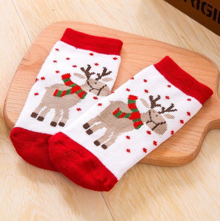 Luxury Christmas Cotton Winter Autumn Baby Girls Boys Kids Socks Children Terry Snowflake Elk Santa Claus Christmas Sokcs for Kids