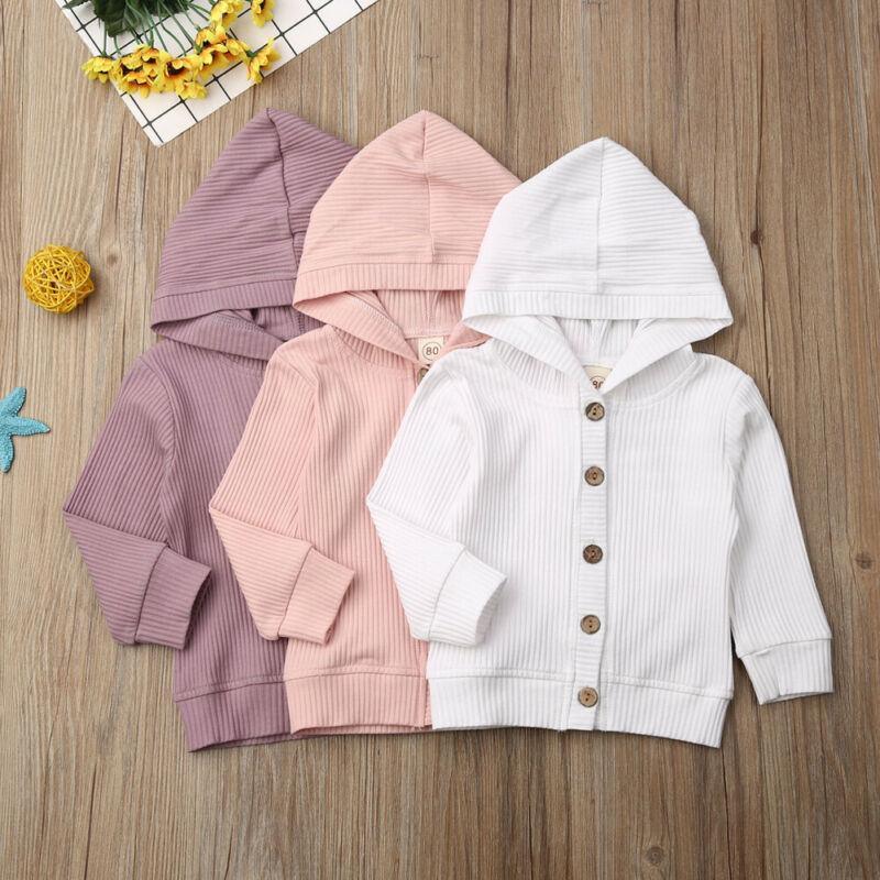 New Style Infant Baby Girl Clothes Long Sleeve Knitted Coat Jacket Outwear Tops 0-24M For baby Girls