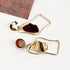 Elegant Gold Metal Irregular Drop Luxury Earrings For Women Perfect Geometric Statement Earrings Modern Fashion Jewelry Wedding Accessories