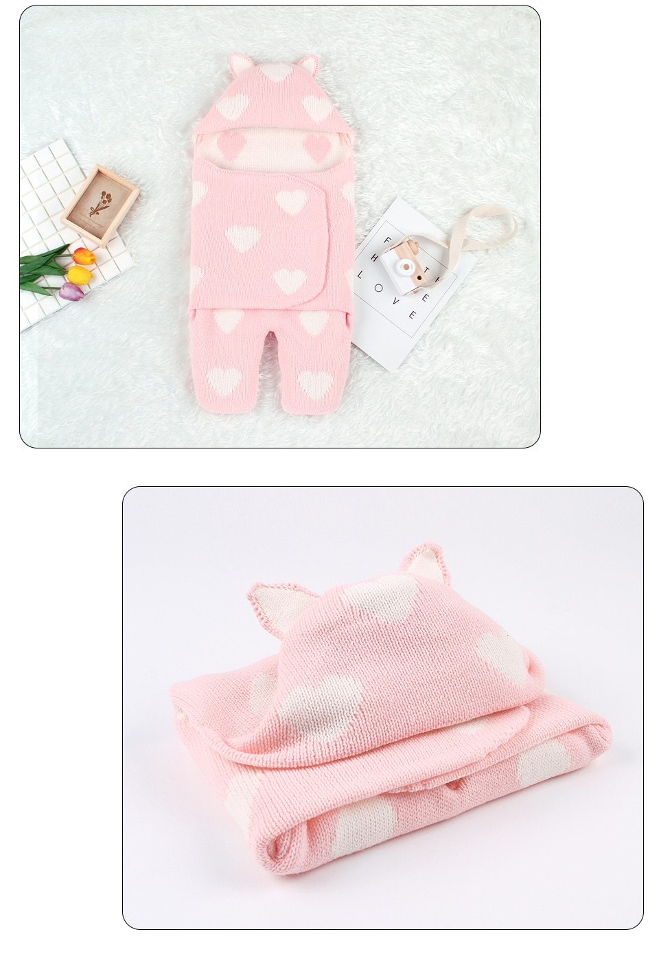 Baby Sleeping Bags Envelope Winter Warm Knitted Sleep sacks for Newborn Infant Stroller Bed Swaddle.