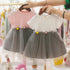 Fashion Modern New Spring Toddler Kids Baby Girls Patchwork Tulle Casual  Princess Dress For Girls