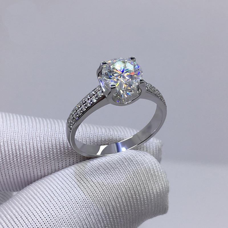 New 925 Sterling Silver Luxury Zircon Diamond Ring Elegant Wedding Fine Epic Jewelry Design