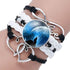 Classic Retro Wolf Head Elegant Bracelet Leather Bangle Luxury Bracelet Jewelry Boho Glass Moon Men Wrap Bangles For Men Women