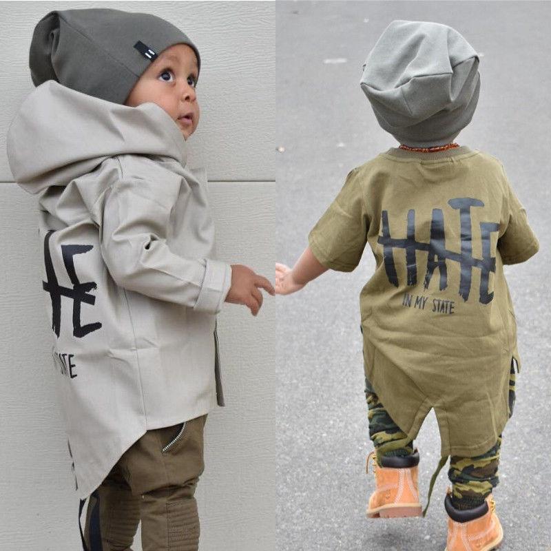 Modern Infant Newborn Baby Boy Hooded Coat Jacket Outwear Clothes For Boys In Trend New Elegant Style