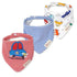 Moder 3PCS Baby Bibs Bandanna Lot Cotton Multi-style Triangle Cartoon For Infant Boys And Girls