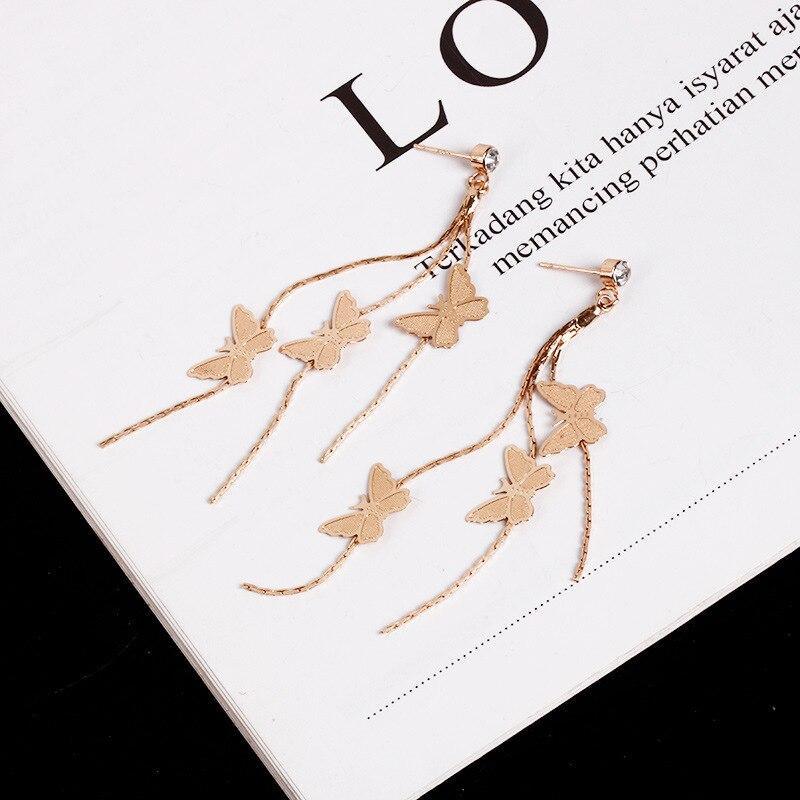 Luxury Brand Long Chain Letter Detailed Hanging Elegant Earrings For Women Modern Crystal Big Dangle Earring Wedding Jewelry Pendants