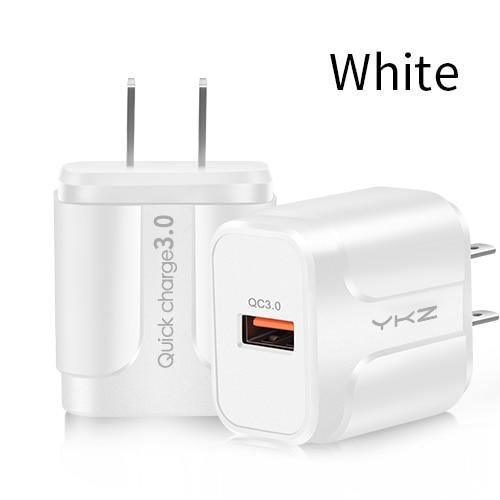 Mobile Phone Charger Quick Charge QC 3.0 4.0 18W Fast Charging Plug Adapter Wall USB Charger