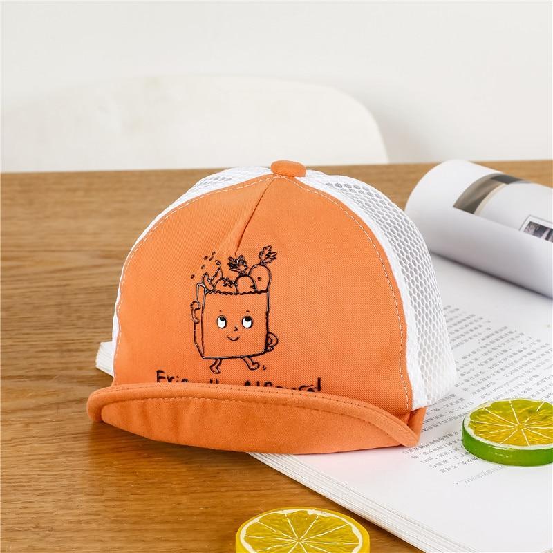 Luxury Summer Newborn Baby Sun Hat Cotton Beret Hat Cartoon Striped Bear Snapback Baseball Cap Baby Hats For girls and Boys Kids