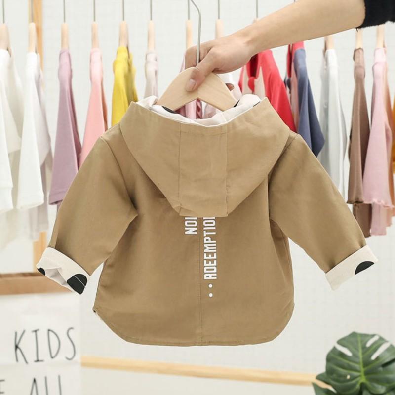 Modern Elegant Cute Dot Print Comfort Slim Cotton  Button Hooded Warm Coat  for Newborn Baby Girls With Two Face