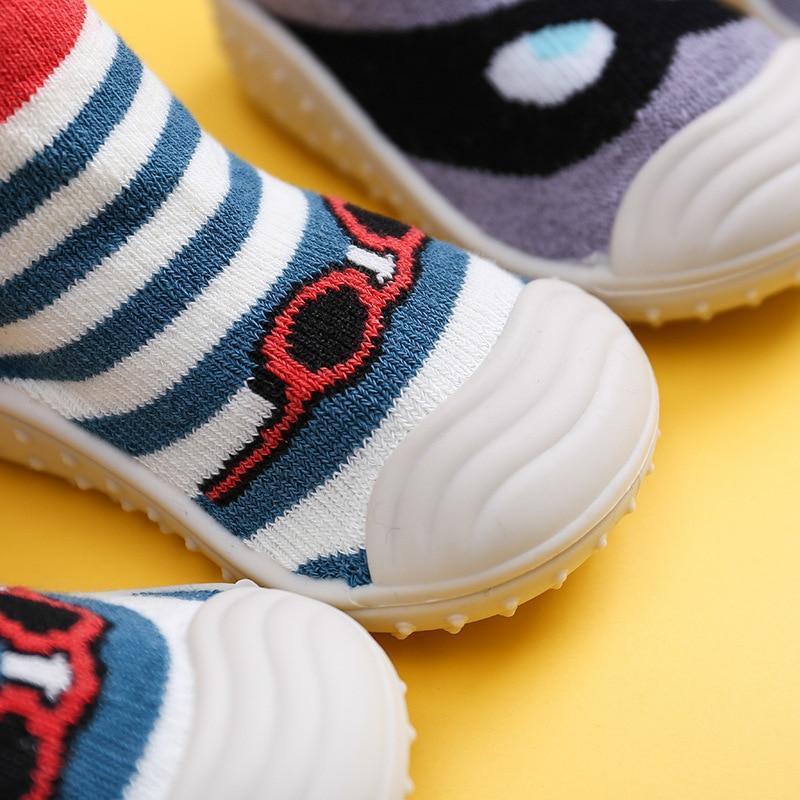 Unisex Cartoon Baby Children's Floor Socks Baby Rubber Soft Sole Socks Breathable Cotton Warm Shoes