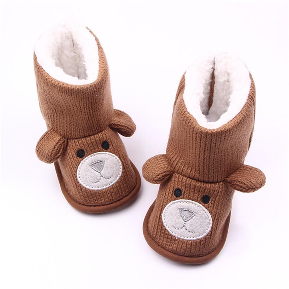 Baby Girls Boys Winter Boots Soft Infant Toddler Newborn Cute Cartoon Shoes Lightweight Snowproof Shoe