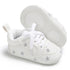 Newborn Shoes Star First Walkers Kids Toddlers Lace Up PU Leather Soft Soles Sneakers 0-18 Months