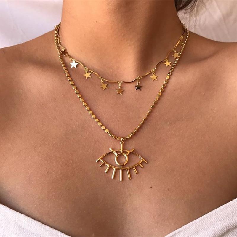 Modern Luxury Design Cross Gold Pendant Necklaces For Women In Gold Modern Jewelry Style