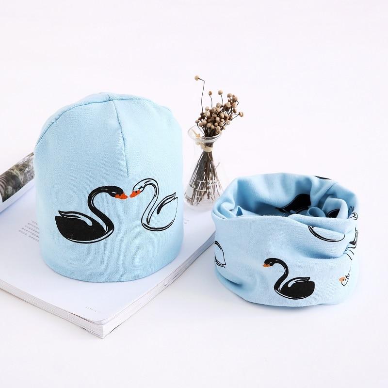 Star Print Cotton Hat And Scarf  Baby Beanie Kids Caps Children's Accessories In Modern New Design For Boys and Girls