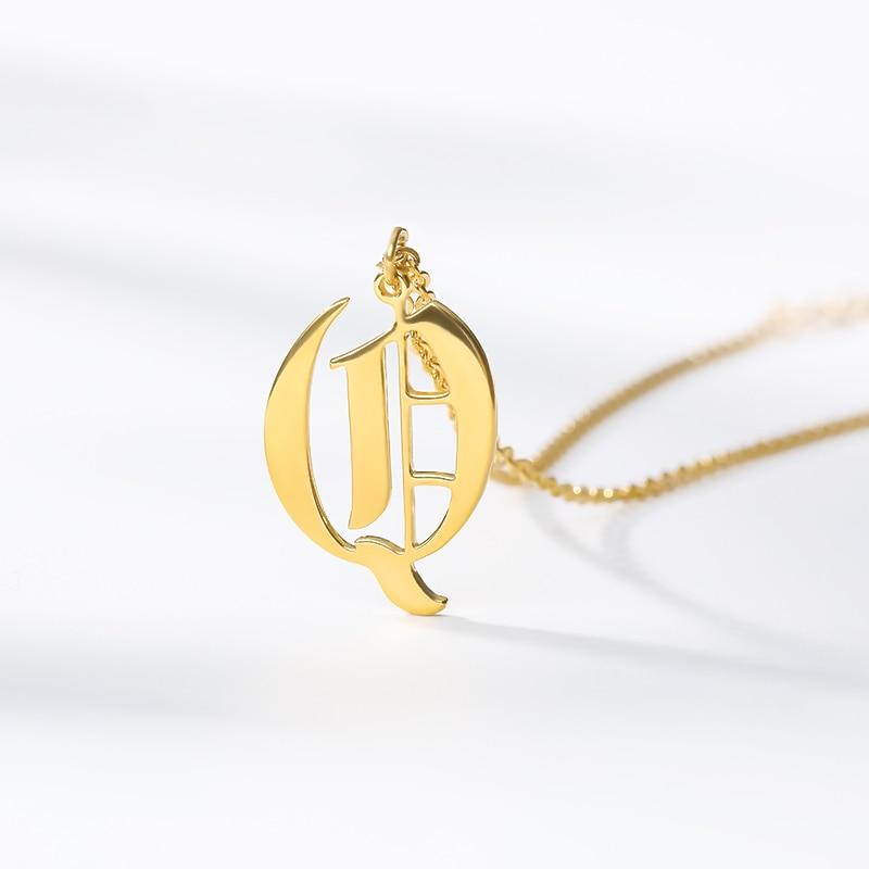 Women Gold Chain Letter Necklace Stainless Steel Perfect Gift For Girls Luxury Jewelry Style