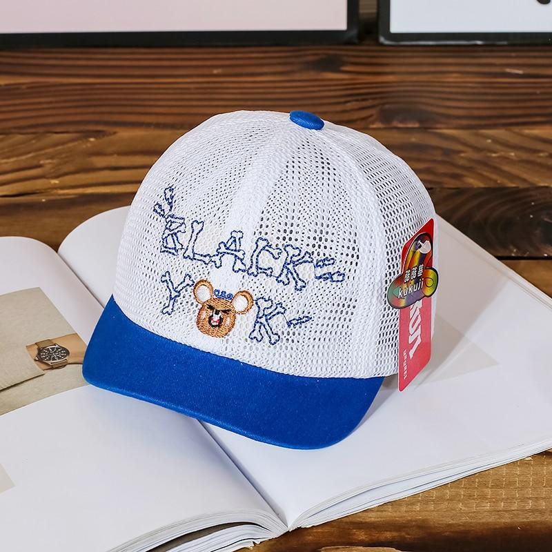 Luxury Summer Newborn Baby Sun Hat Cotton Beret Hat Cartoon Striped Bear Snapback Baseball Cap Baby Hats For girls and Boys Kids