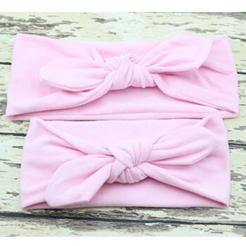 Modern Mother & Daughter Rabbit Ears Bow Hair Bands Cloth Headband Bowknot Headwear Bow