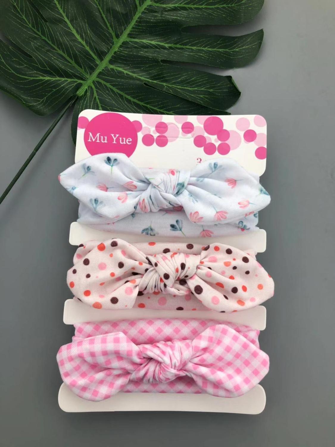 Baby Headband Flower Print Hair Wear for Newborn Baby Girl Headband for Little Girl Headbands Children Bow