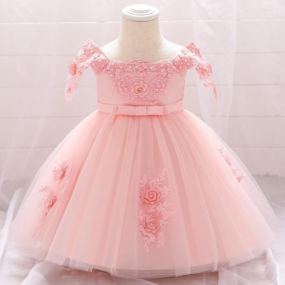 Luxury Modern Designer Toddler Baby Girl Infant Princess Lace Tutu Dress Baby Girl Wedding Dress Kids Party Dress