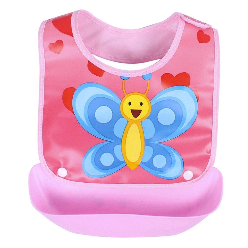 Baby Bibs Waterproof Silicone Feeding Saliva Towel Newborn Cartoon Aprons Baby Bibs Detachable For Kids