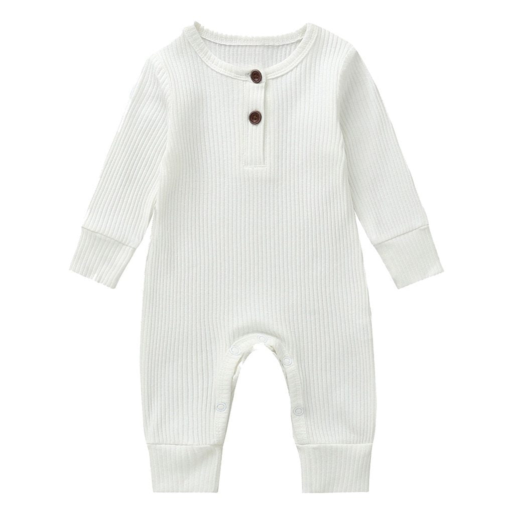 Infant Baby Boy And Girl clothes One-Piece Knitted Solid Long Sleeve Romper Jumpsuit In Classic Deisgn