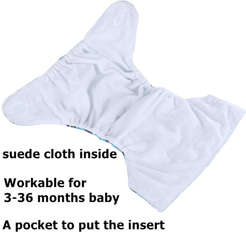 1Pcs Reusable Cloth Diaper Adjustable Baby Nappies Washable Nappy Durable Baby Diaper