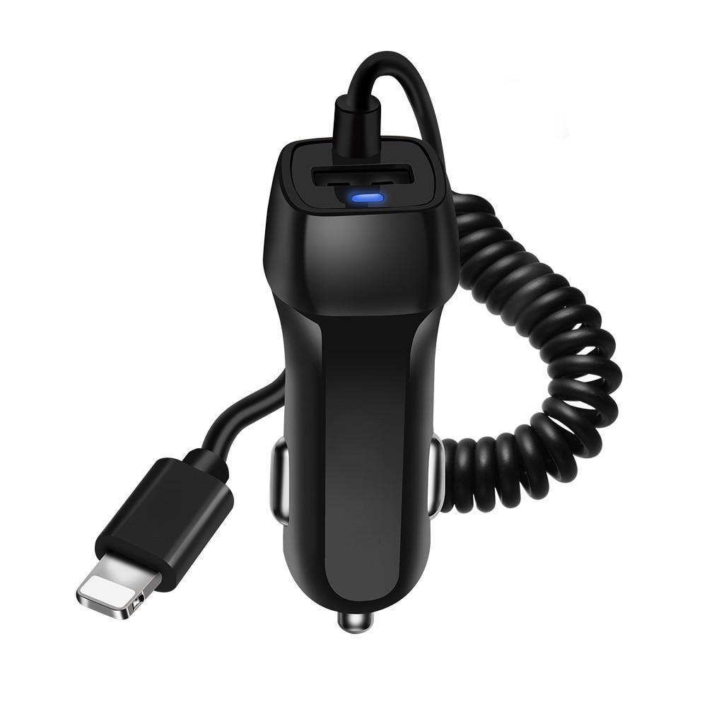 Car Charger With USB Cable Mobile Phone Charger Micro USB Type C Cable Fast Car Phone Charger