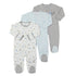 3Pcs Baby unisex Rompers  Long Sleeve Sleep suit Cartoon Jumpsuit Baby Pajamas Stes For Kids Between 0-12Months