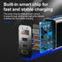 3 Ports Black USB Charger EU US Plug LED Display 3.1A Fast Charging Smart Mobile Phone Charger