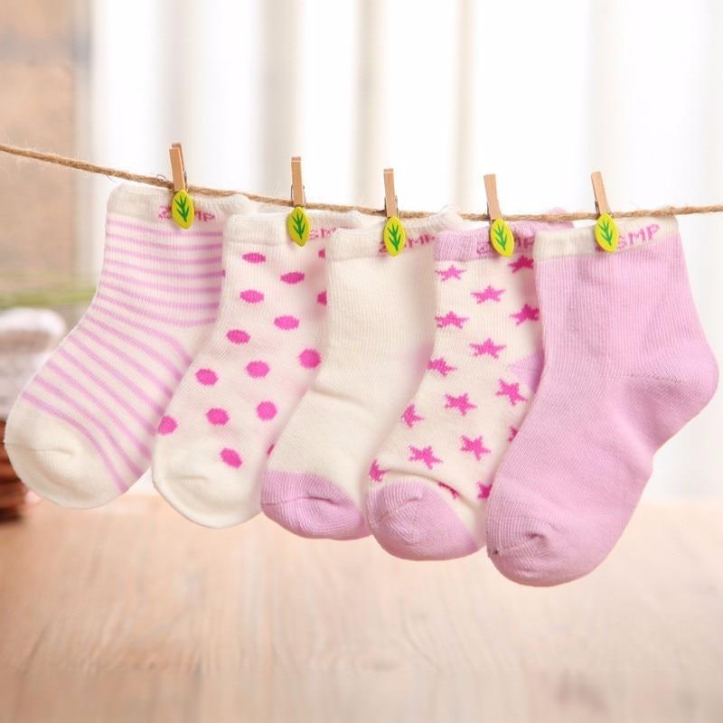 5 Pairs Colorful Mesh Cotton Thin Newborn Baby Socks For Girls And Boys Toddler Soft Socks