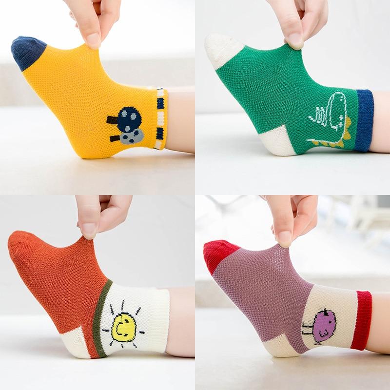 5Pairs Newborn Cotton infant Anti-slip floor socks for Boys/Girls Cute Cartoon animal Baby Toddler Socks For Baby and Kids