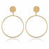 New Big Circle Round Hoop Earrings for Women's Fashion Statement Golden Punk Charm Earrings Party Jewelry