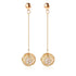 New Modern Korean Statement Round Luxury Earrings For Women Perfect Geometric Elegant Gold Shell Fluff Dangle Drop Earrings